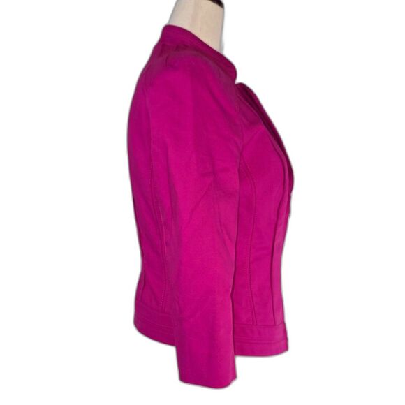 Perfect Form Fuchsia Zippered Blazer by White House Black Market Size 4 - Picture 5 of 16